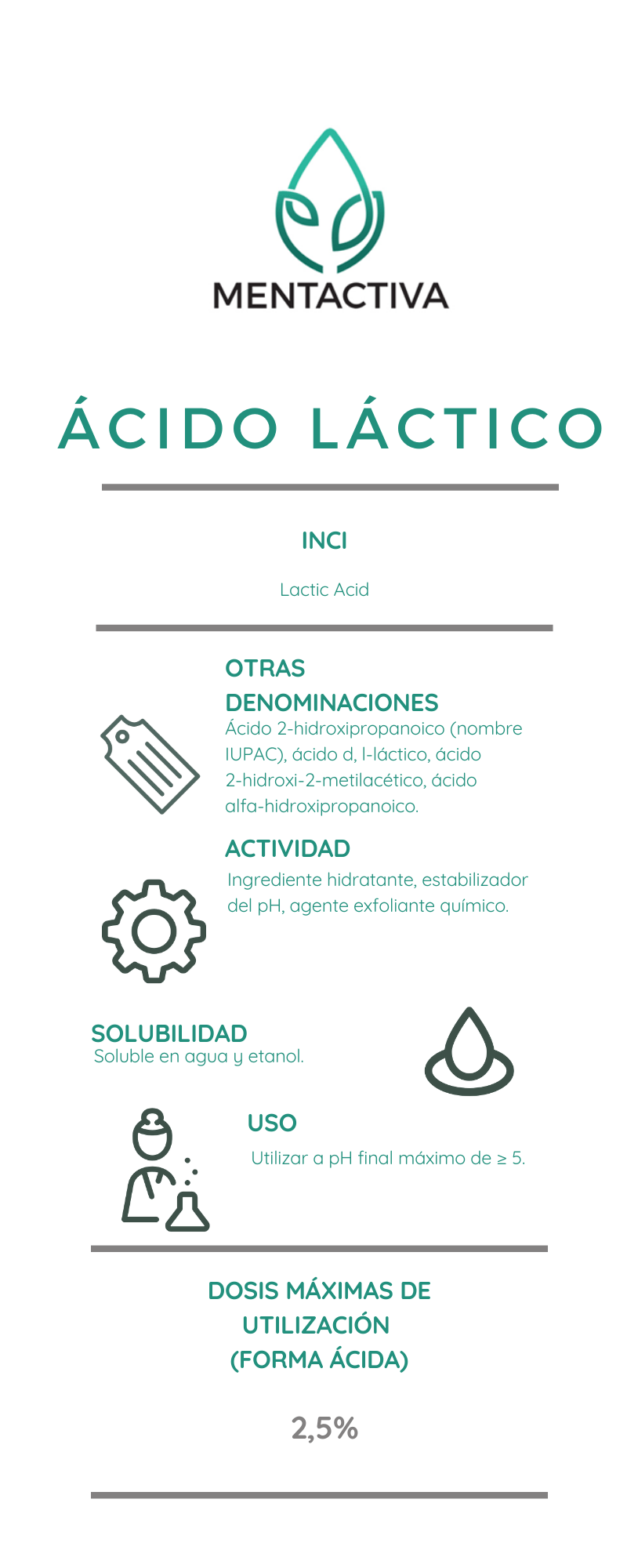 Ácido láctico en cosmética natural Ácido láctico en cosmética natural