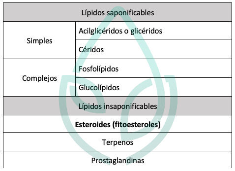 Lípidos saponificables e insaponificables